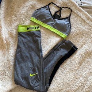 Nike pro matching set